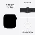 Apple Watch Series 11 GPS + Cellular 46mm Jet Black Aluminium Case with Black Sport Band - S/M - Image 7