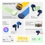 realme Buds T110 Bluetooth Truly Wireless in Ear Earbuds with mic, AI ENC for Calls, Google Fast Pair, 38 Hours Total Playback with Fast Charging and Low Latency Gaming Mode (Jazz Blue) - Image 7