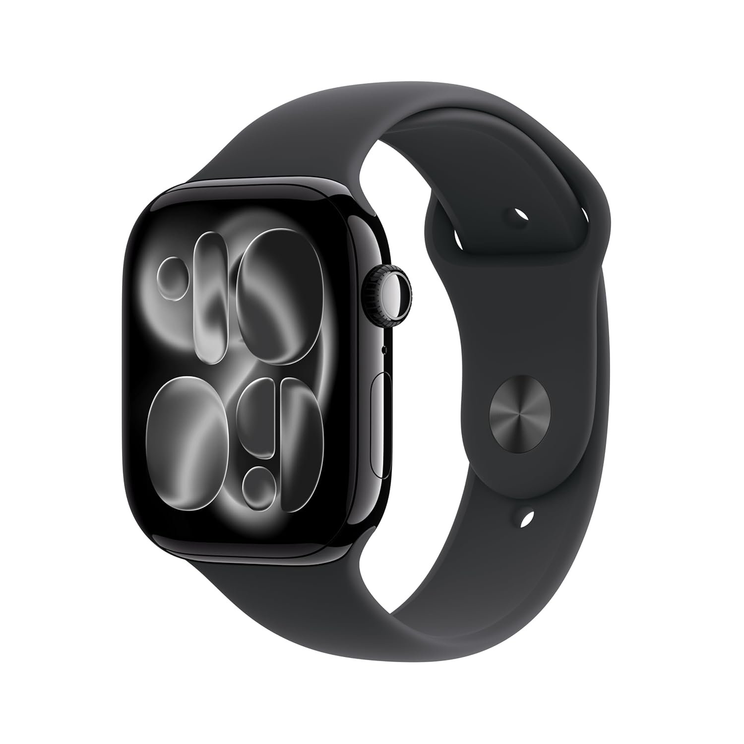 713JnydHQ2L._SL1500_ Apple Watch Series 11 GPS + Cellular 46mm Jet Black Aluminium Case with Black Sport Band - S/M - Image 1