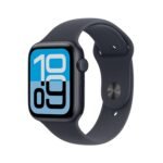 Apple Watch SE 3 GPS + Cellular 44mm Midnight Aluminium Case with Midnight Sport Band - S/M - Image 2