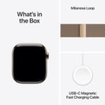 Apple Watch Series 11 GPS + Cellular 42mm Gold Titanium Case with Gold Milanese Loop - Image 7