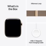 pple Watch Series 11 GPS + Cellular 46mm Gold Titanium Case with Gold Milanese Loop - M/L - Image 7