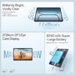 OnePlus Pad Lite with Biggest Battery in Segment 9340 mAh, 11"(27.94 cm) Display with 500 nits Brightness & 11 Hrs of Video Playback, 6GB RAM 128GB Storage, WiFi, Aero Blue - Image 6