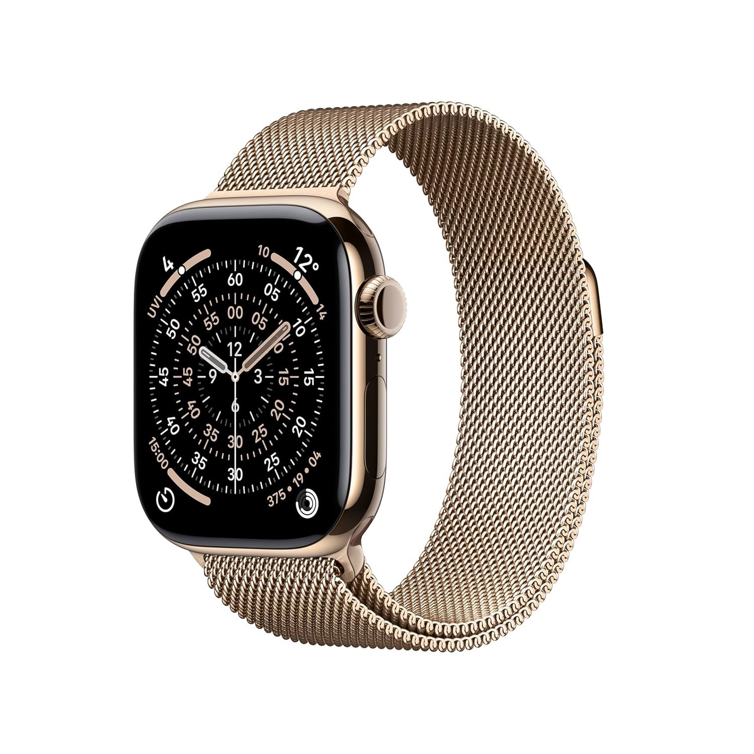 81+UMOc4uXL._SL1500_ Apple Watch Series 11 GPS + Cellular 42mm Gold Titanium Case with Gold Milanese Loop - Image 1