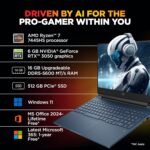 HP Smartchoice Victus, AMD Ryzen 7 7445HS, 6GB RTX 3050, 16GB DDR5(Upgradeable) 512GB SSD, FHD, 144Hz, 300 nits, 15.6''/39.6cm, Win 11, M365* Office24, Blue, 2.29kg, fb3134AX/3120ax, Gaming Laptop - Image 6