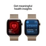 Apple Watch Series 11 GPS + Cellular 42mm Gold Titanium Case with Gold Milanese Loop - Image 5
