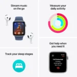 Apple Watch SE 2 GPS 40mm (2nd Gen) Midnight Aluminium with Ink Sport Loop - Image 4